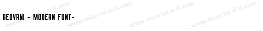 Geovani - Modern Font字体转换